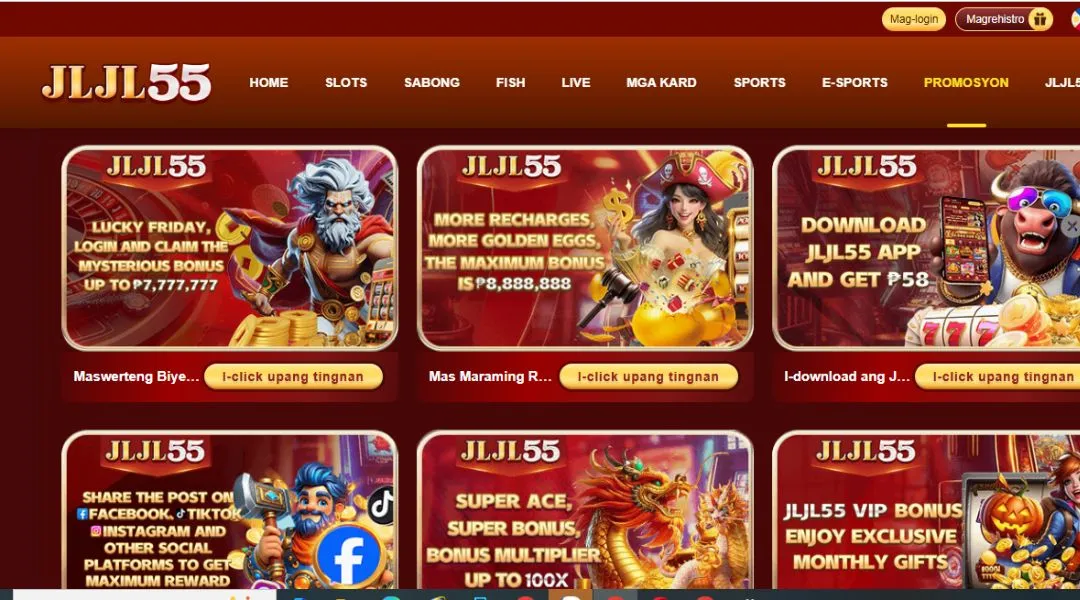 JLJL55 offers reload bonuses and recurring cashback